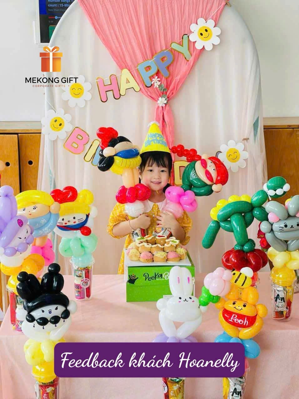 Đặt bong bóng tạo hình làm quà sinh nhật cho bé, thực hiện trang trí bữa tiệc sinh nhật đẹp bằng bong bóng tạo hình tại Tphcm